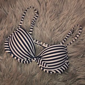 Striped bikini top